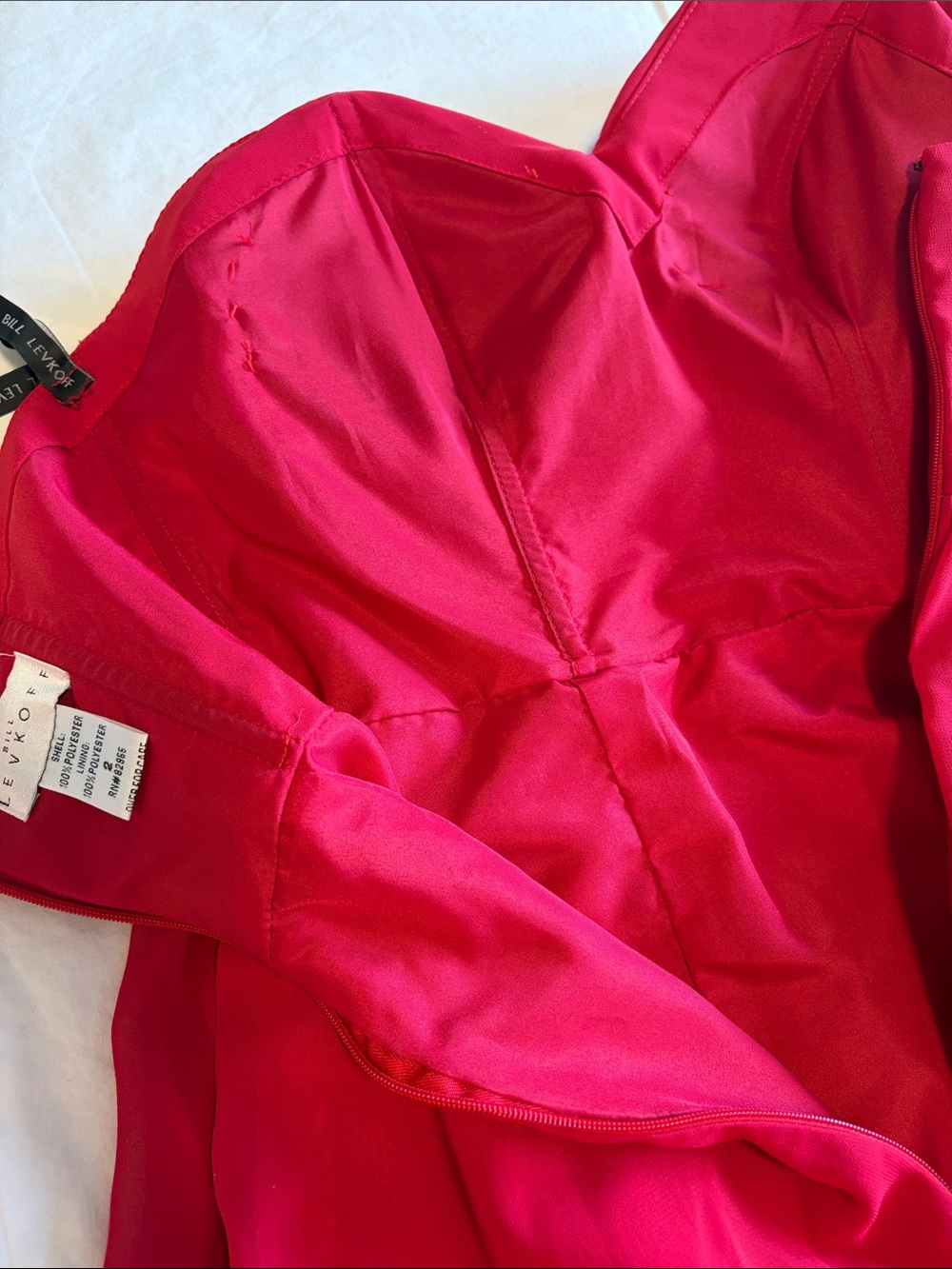 Bill Levkoff Fuchsia Strapless Sweetheart Dress